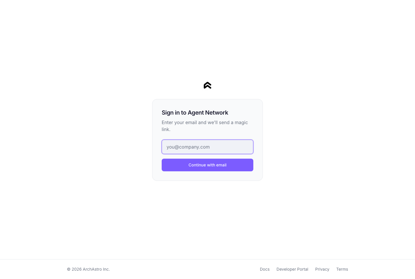 Login page